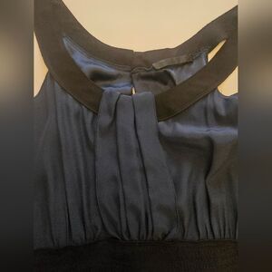 Jenni Kayne 100% Silk Mini Dress In Black And Blue Size 10